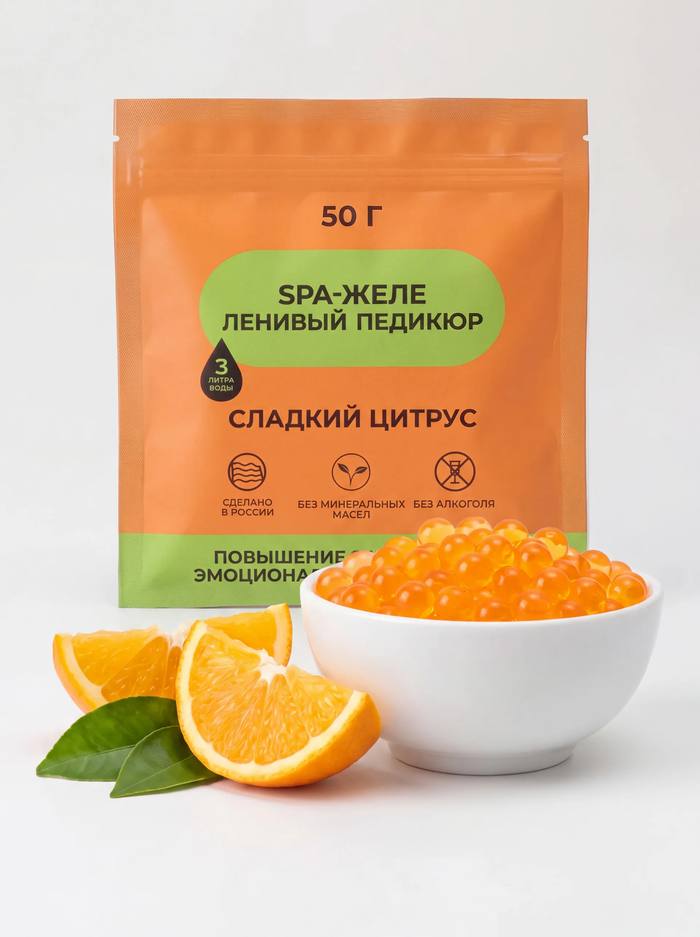 Сладкий цитрус — SPA-желе Ленивый педикюр