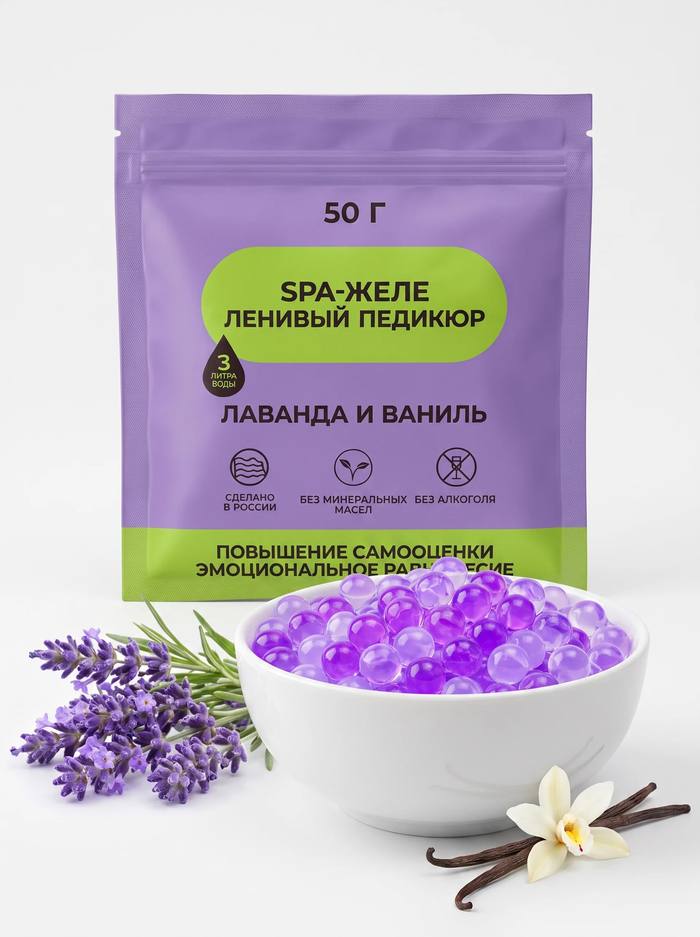 Лаванда и ваниль — SPA-желе Ленивый педикюр